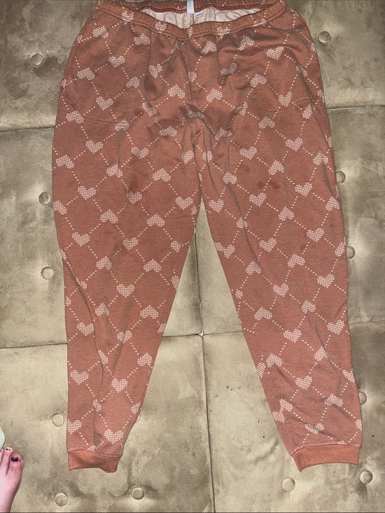 Other - Girls' Rust Heart-Pattern Joggers